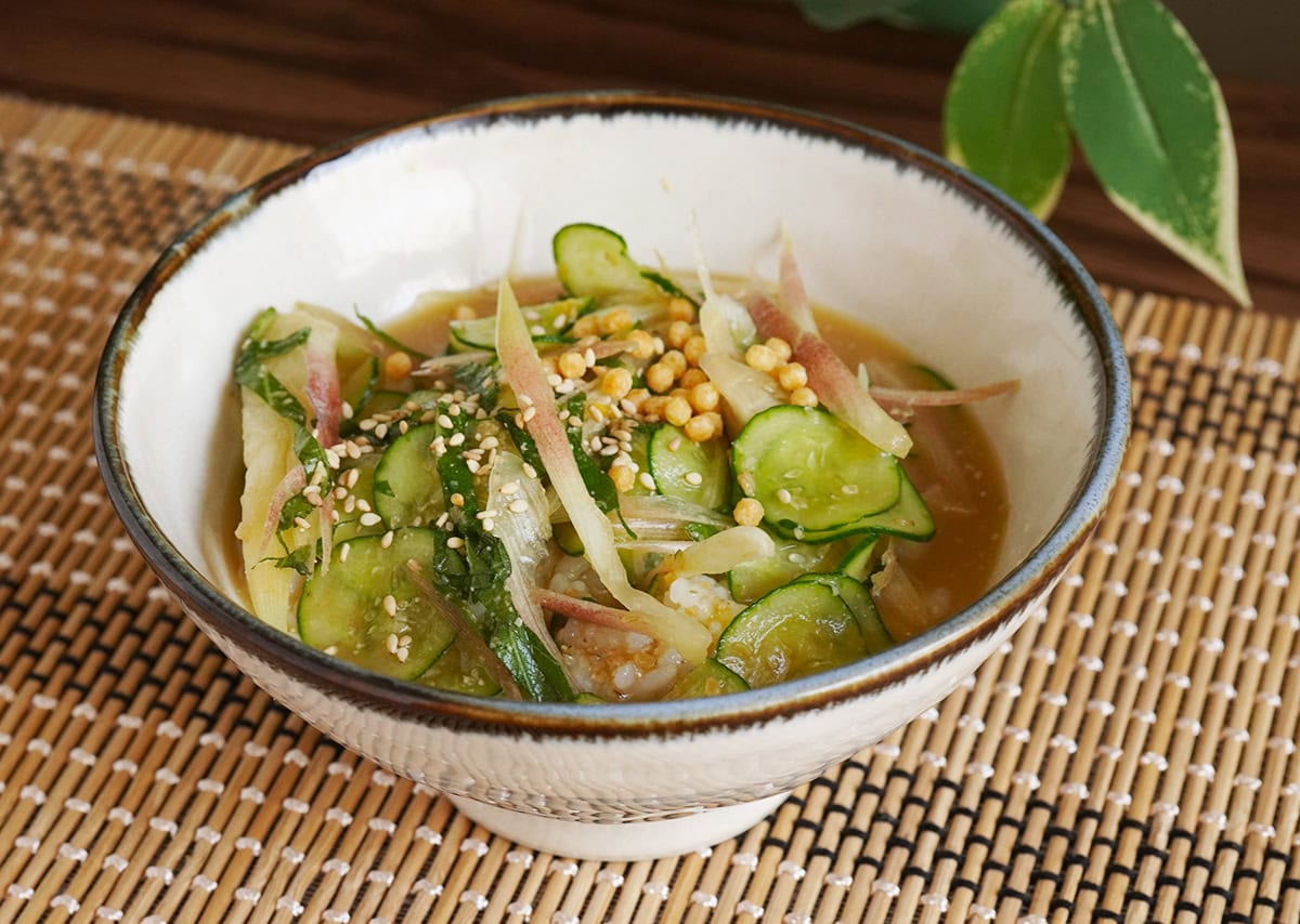 きゅうり、みょうが、大葉の冷や汁