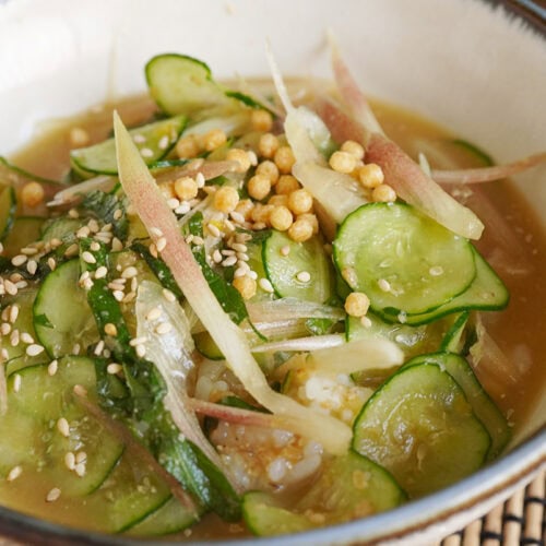 きゅうり、みょうが、大葉の冷や汁