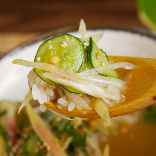 きゅうり、みょうが、大葉の冷や汁