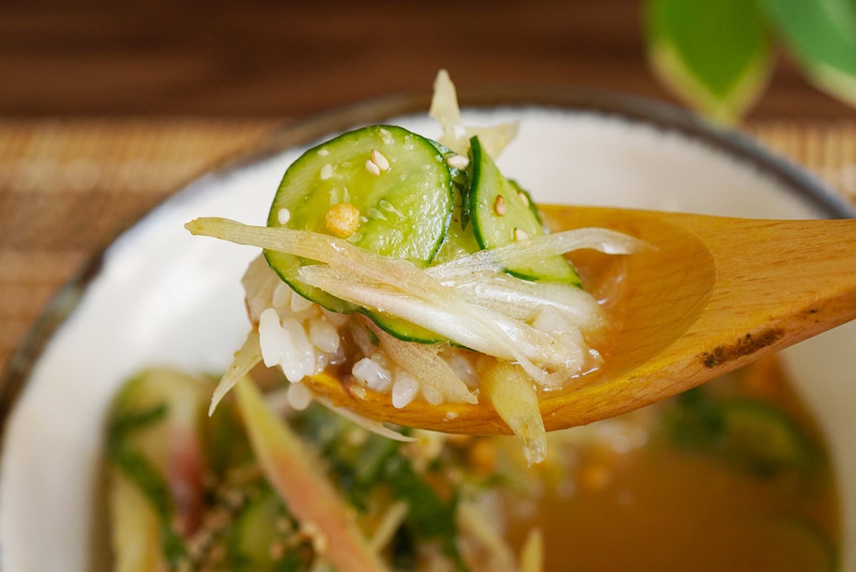 きゅうり、みょうが、大葉の冷や汁