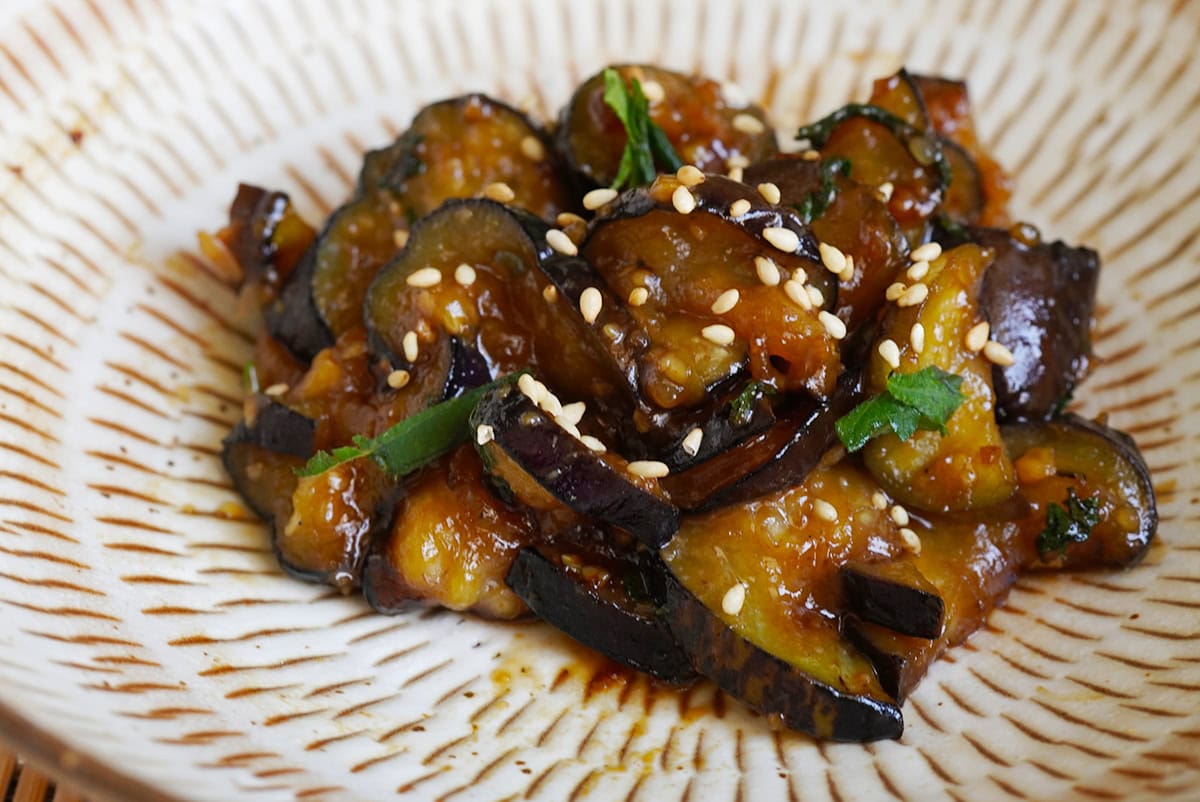 ナスと大葉の味噌炒め