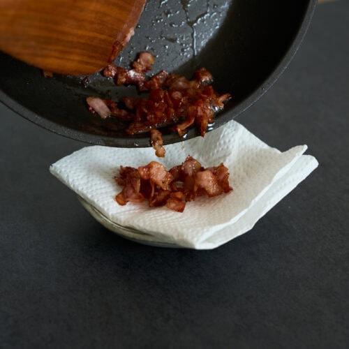 とろとろなすとカリカリベーコンのサラダの作り方