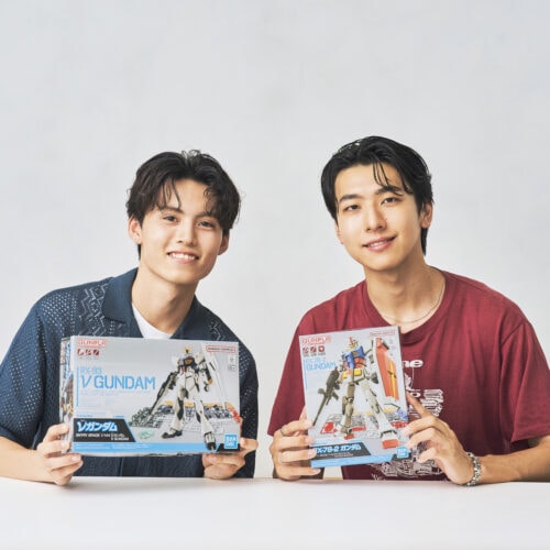 ガンプラビルドに挑戦したsmartモデルの平山愛夏くんと一ノ本 廉くん