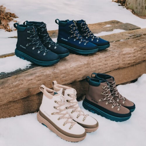 本作はクラシックなマウンテンブーツを思わせるフォルムに、摩耗性に優れたCORDURA素材のマッドガードを採用することで、耐久性を高めたウインターブーツ。