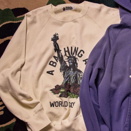 90年代の超名作グラフィックがヴィンテージ加工で蘇る! BAPE®の歴史的なアートワークを纏った新作が登場