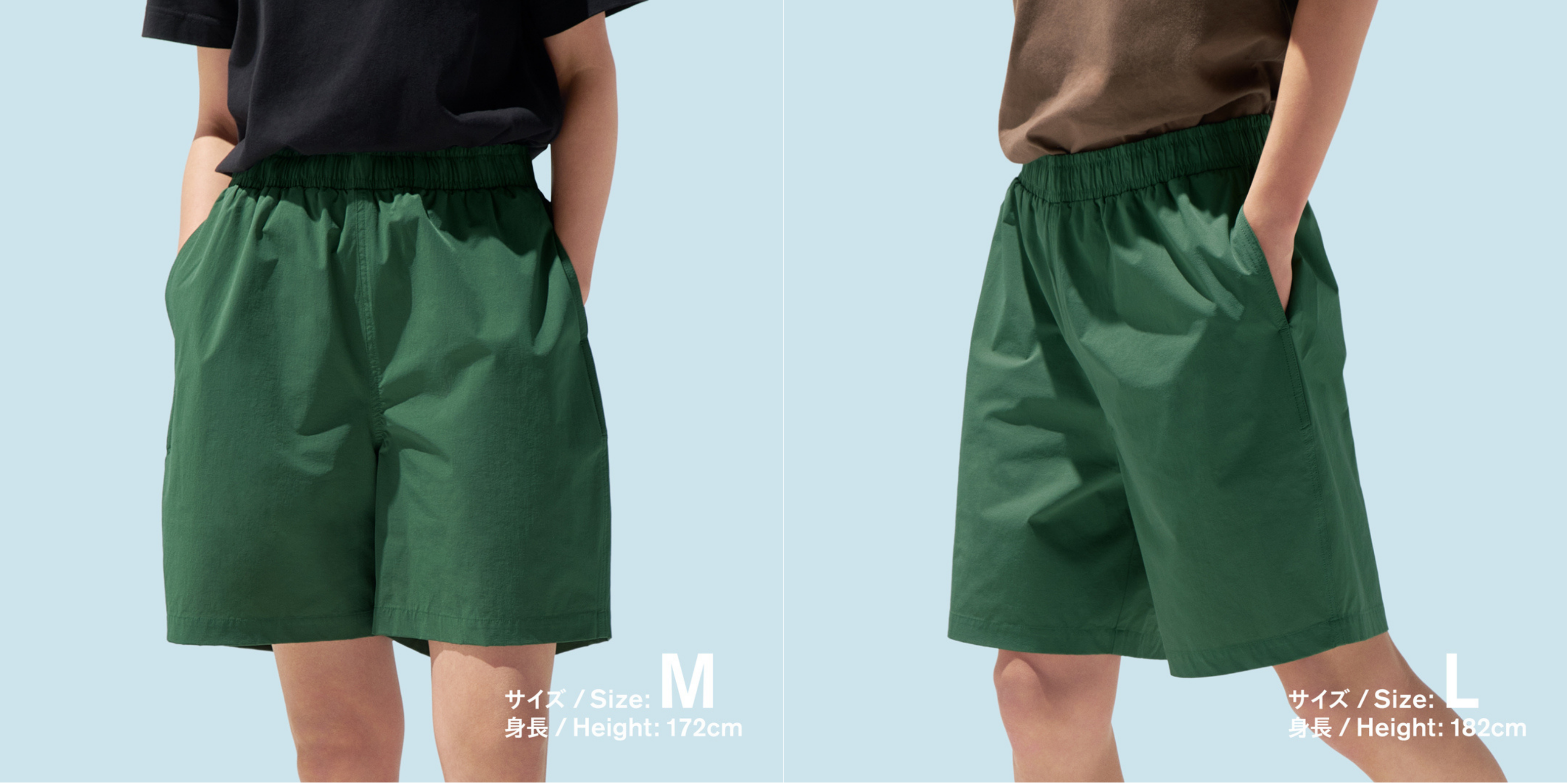 コンビニエンスウェア ショートパンツ カーキ 着用