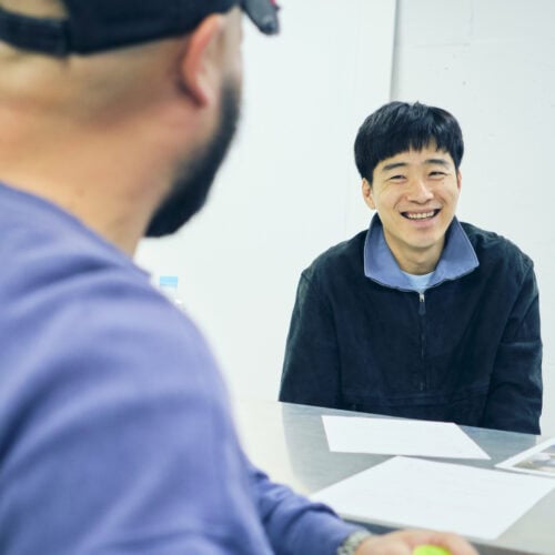 楽しそうにマシントークをする後藤さん。