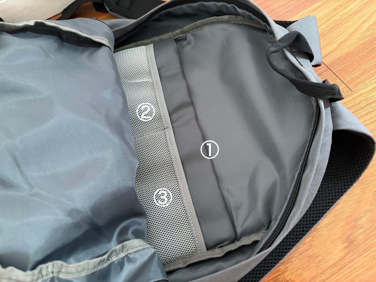 Standard Products　取り出しやすいリュック グレー
