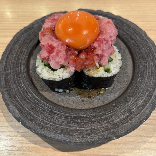 杉玉　黄金とろたく“絶品”薬味巻き