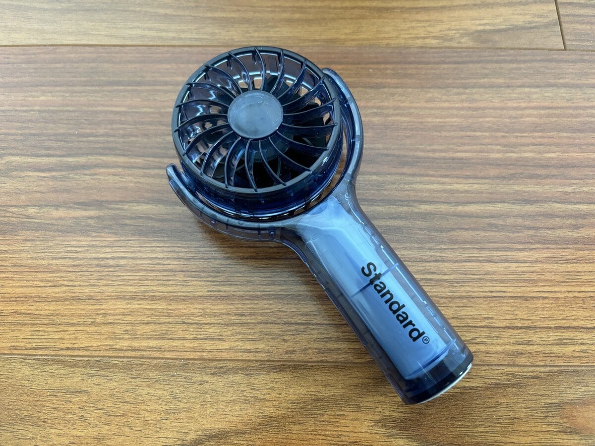 Standard Products　首振りミニ扇風機（クリア、ブルー）