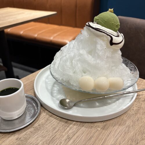 ナイン 9＋　西尾の抹茶かき氷～濃厚抹茶アイス添え～