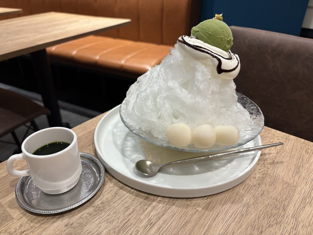 ナイン 9＋　西尾の抹茶かき氷～濃厚抹茶アイス添え～