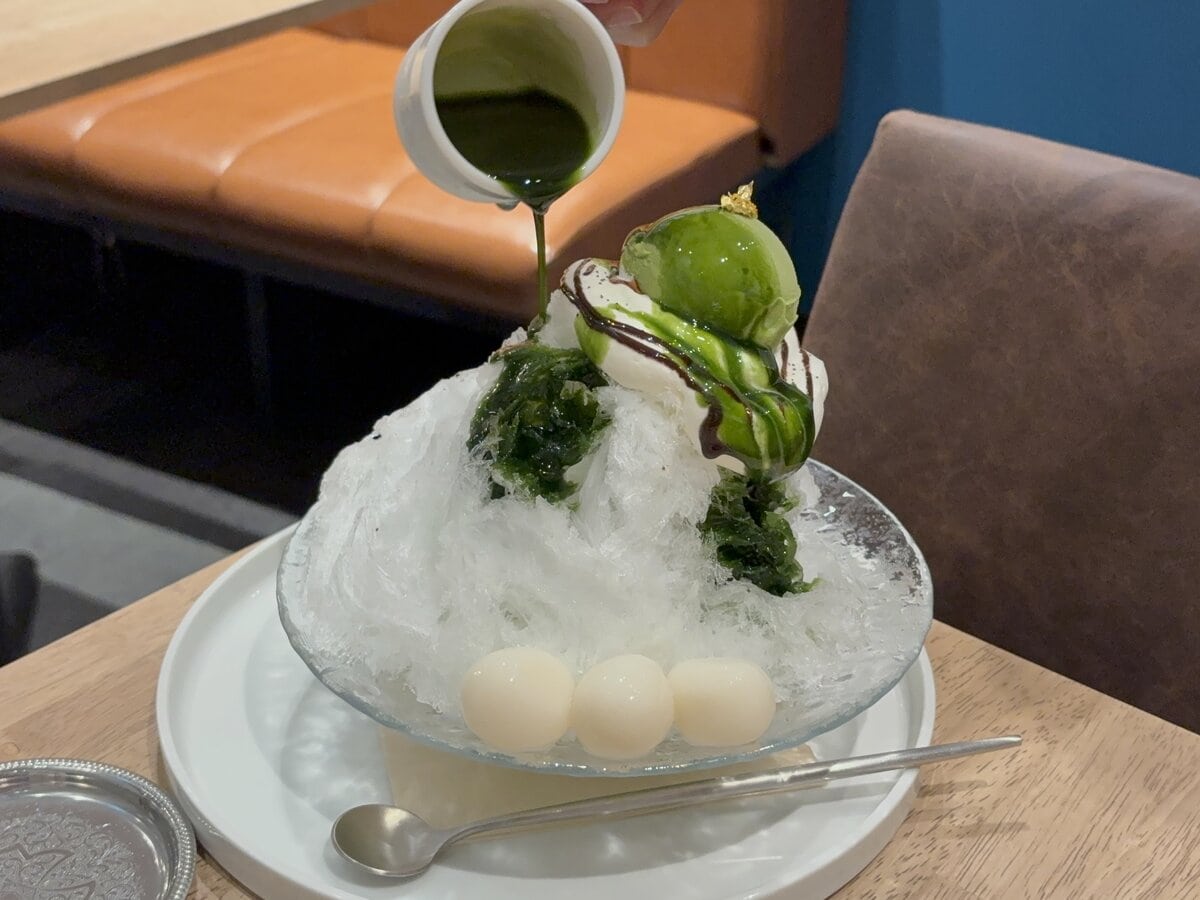 ナイン 9＋　西尾の抹茶かき氷～濃厚抹茶アイス添え～