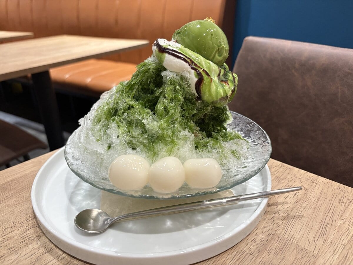 ナイン 9＋　西尾の抹茶かき氷～濃厚抹茶アイス添え～