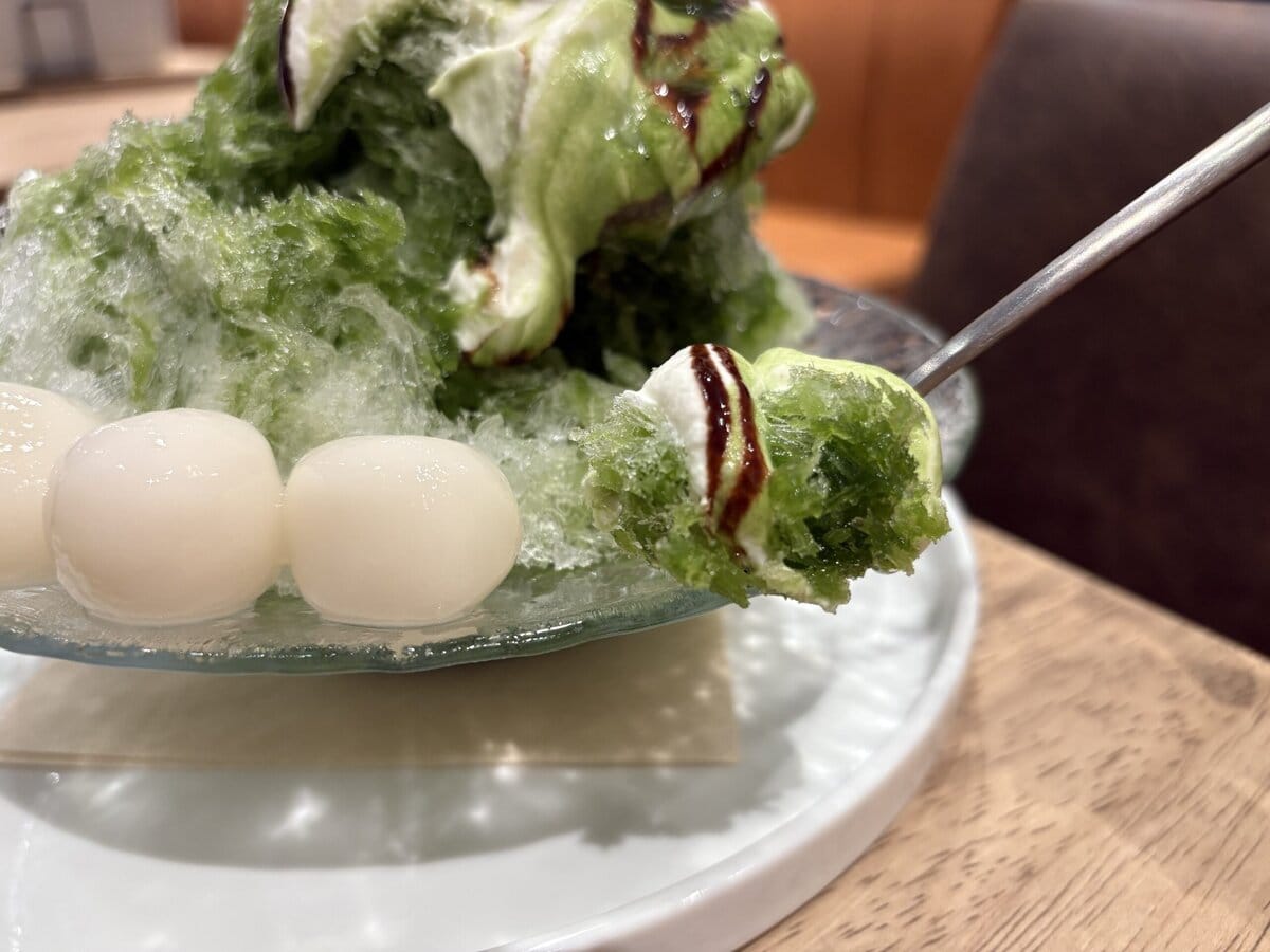 ナイン 9＋　西尾の抹茶かき氷～濃厚抹茶アイス添え～