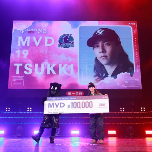 Dリーグラウンド6 MVD（＝Most Valuable Dancer）は、Valuence INFINITIES・TSUKKIさん