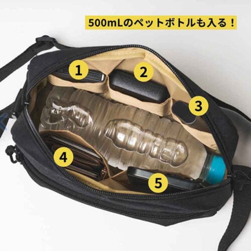 メイン収納には5つのポケットが