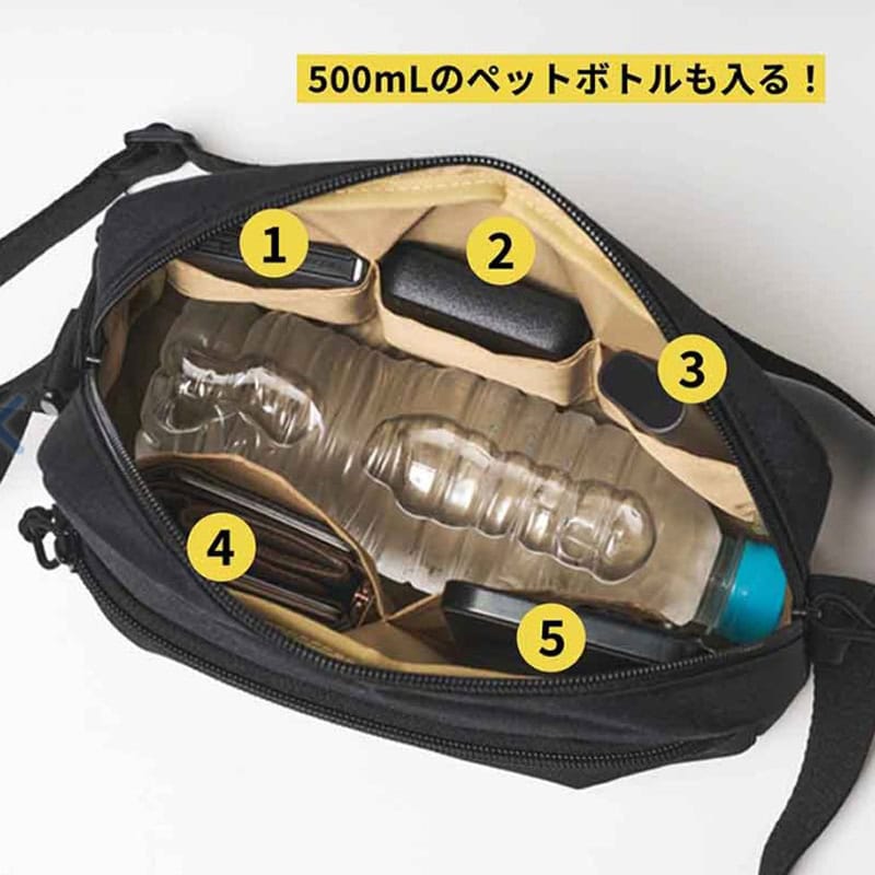 メイン収納には5つのポケットが