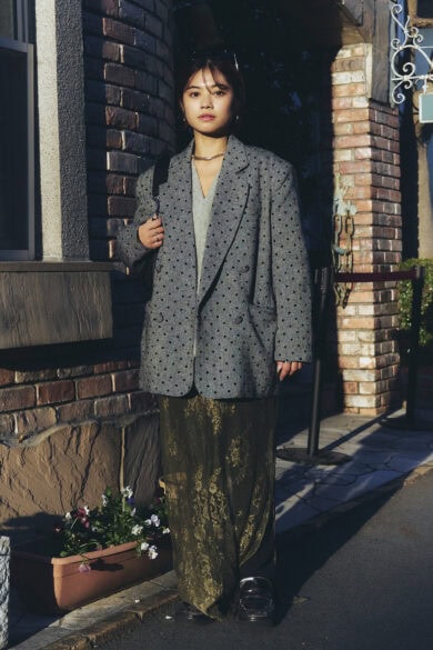 【スナップ】グレーを基調にした大人っぽヴィンテージコーデ