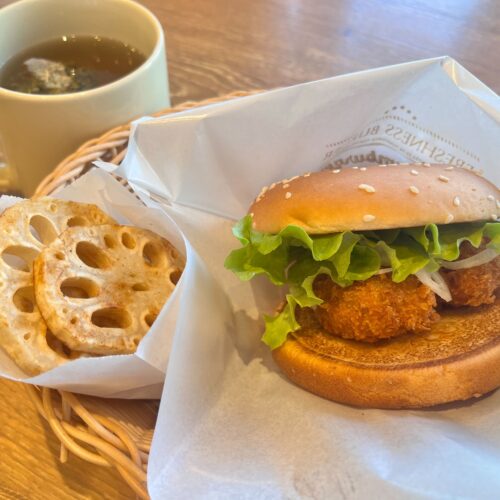 フレッシュネスバーガーの塩レモンホタテバーガーセット