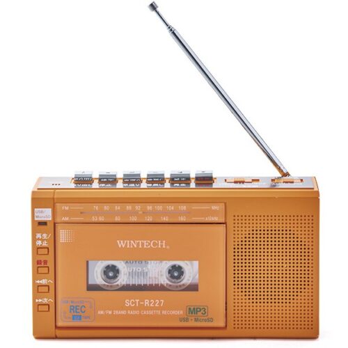 MicroSD／USB録音対応モノラルラジカセ［WINTECH］