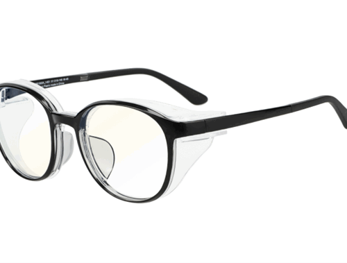 屋外での花粉対策に加え、室内でのデスクワークやスマホ利用にも活用できるブルーライト約50%カット機能を標準搭載。