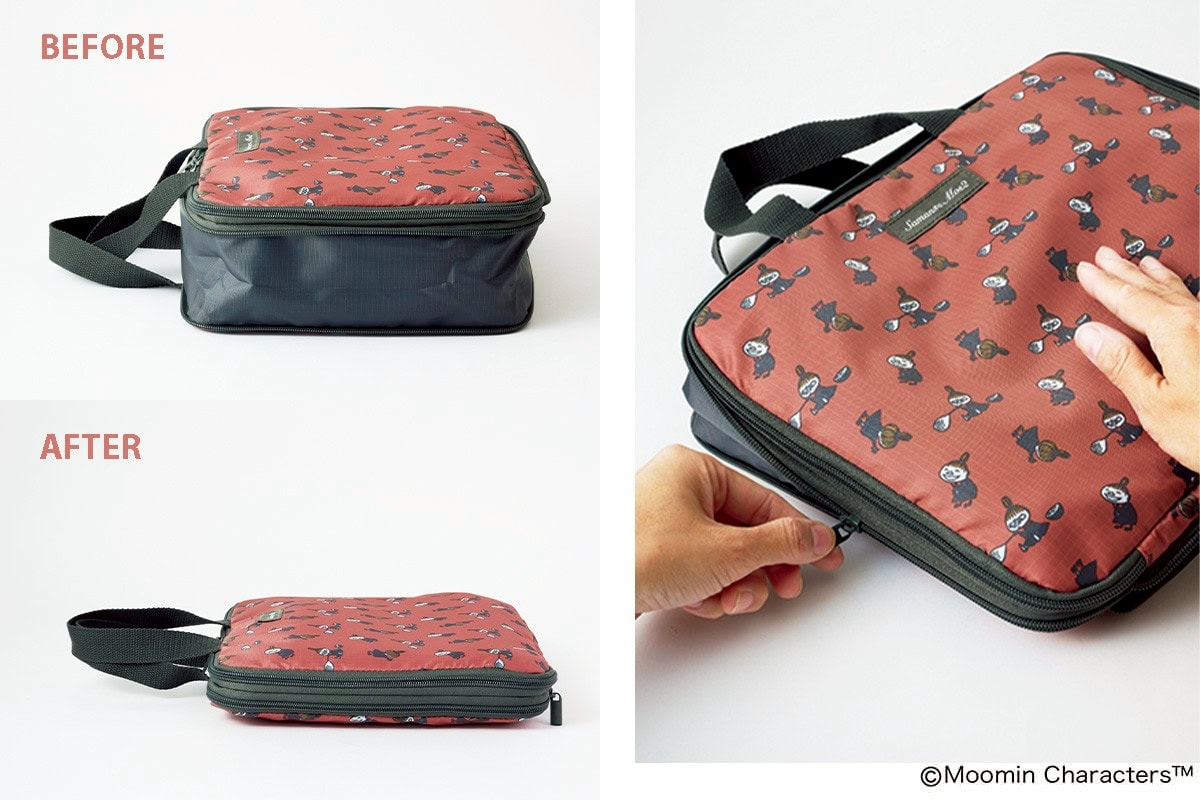 ムーミン×サマンサ モスモスの旅アイテムが「便利すぎる」と話題!リンネル4月号の「大型ボストン」&「衣類圧縮ケース」付録の優秀具合をレポート