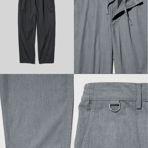 GU×UNDERCOVER ワイドテーパードパンツ カラバリ ディテール