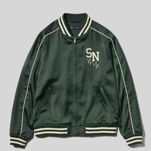 GU×UNDERCOVER サテンリブブルゾン