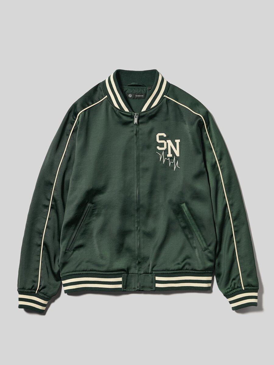 GU×UNDERCOVER サテンリブブルゾン