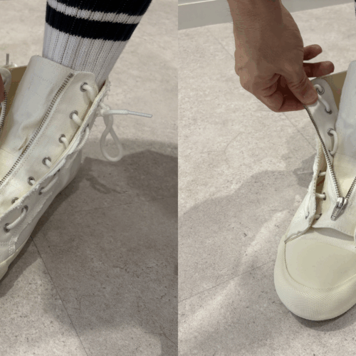 GU×UNDERCOVER ハイカットスニーカー シュータン見せ