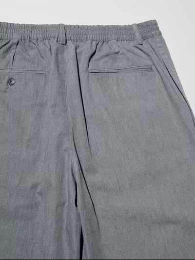 GU×UNDERCOVER ワイドテーパードパンツ 背面ウエストゴム