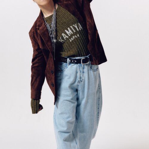 INI木村柾哉　スウェードジャケットをカジュアルに着こなす