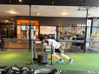 実際にスレッドプッシュをする様子。