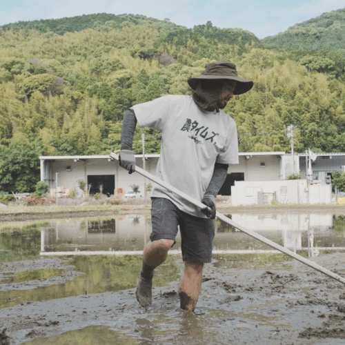 ご飯のお供専門家長船クニヒコさんのお米づくりは、畑を耕すところから
