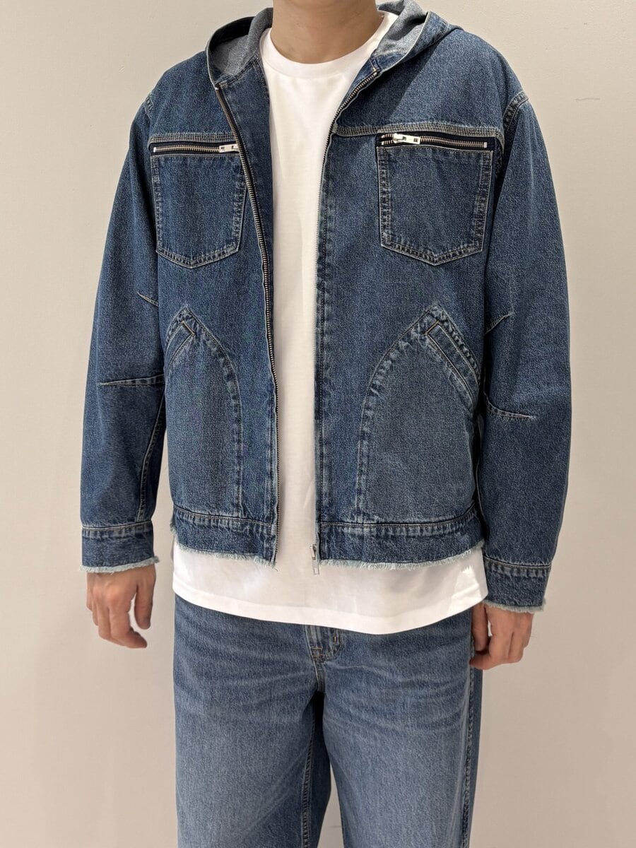 GU×UNDERCOVER デニムジップアップパーカ 試着