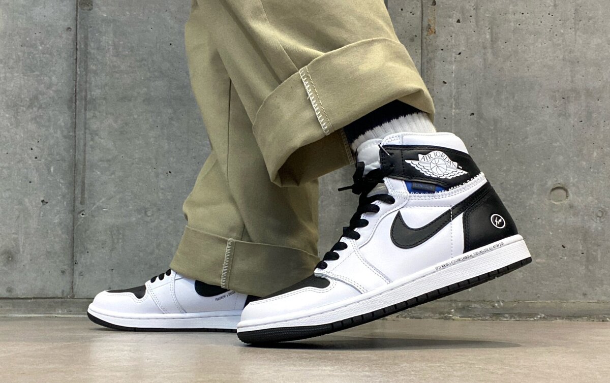 fragment design × UNION × Nike(フラグメントデザイン × ユニオン × ナイキ)のエアジョーダン1 レトロ ハイ OG "ブラック/ホワイト")