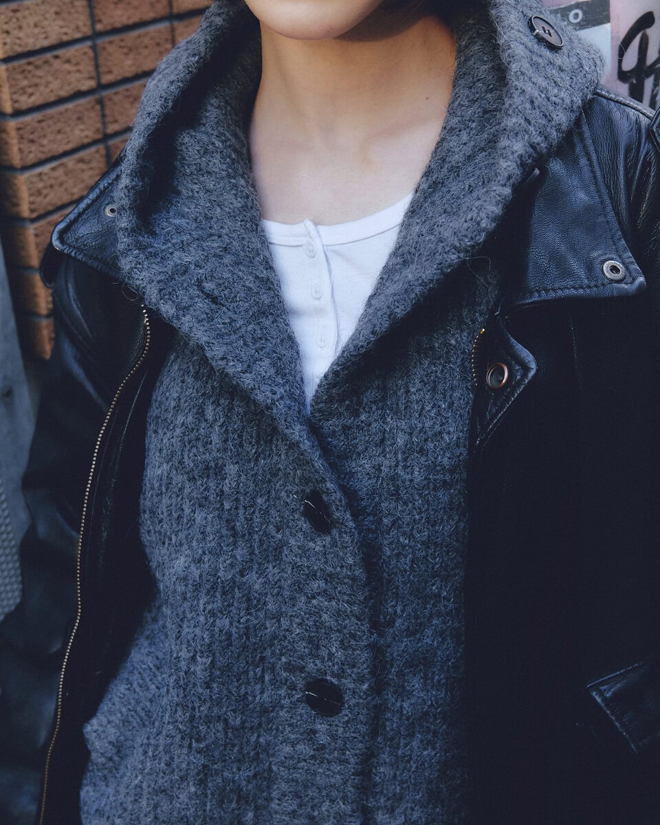 【スナップ】おろしたてのニットを主役に♡レザー＆マーチンでも不思議と柔らかい雰囲気