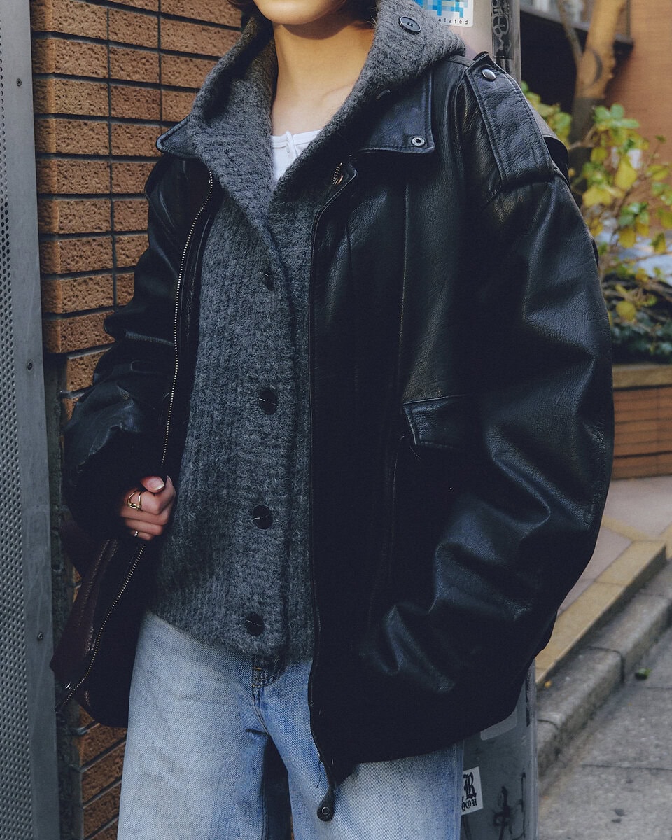 【スナップ】おろしたてのニットを主役に♡レザー＆マーチンでも不思議と柔らかい雰囲気