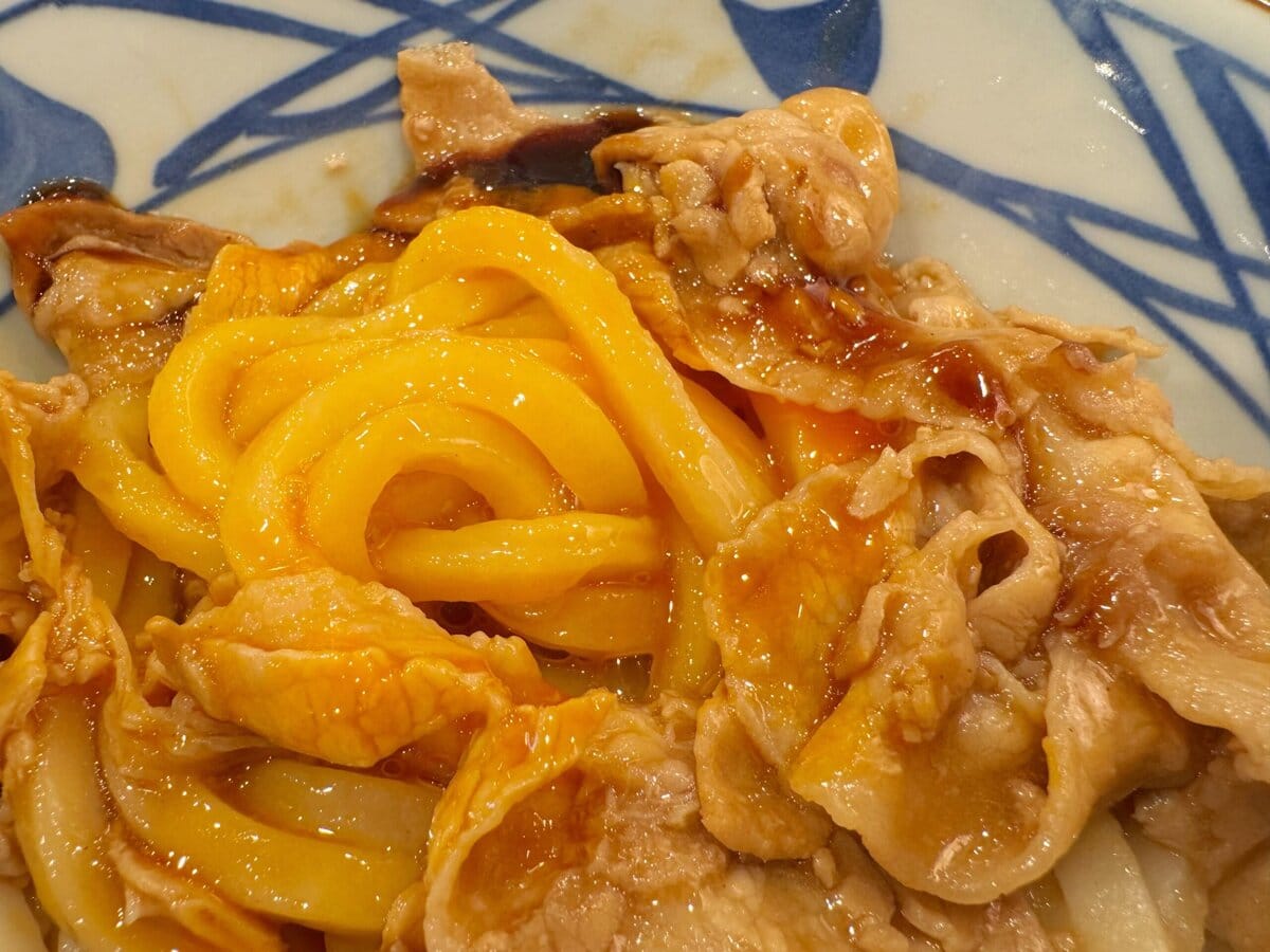 打ち立てのコシが自慢の麺に、肉の旨みと玉子が絡みつく三位一体の美味しさは、まさに至福のコンビネーション!