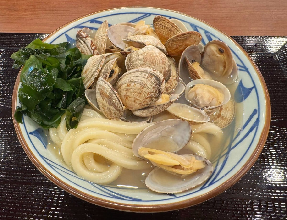 丸亀製麺春の風物詩「山盛りあさりうどん」