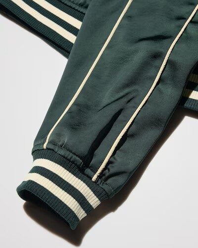 GU×UNDERCOVER サテンリブブルゾン パイピング