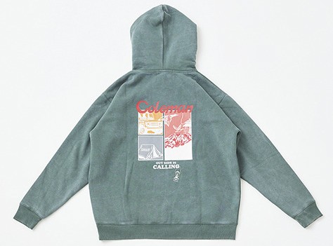 コールマンのフーディー コラージュ（グリーン）