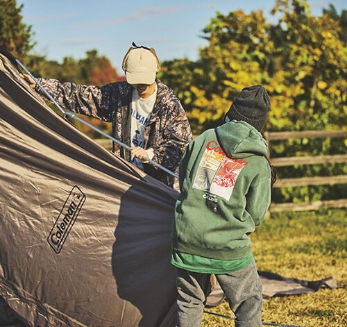 コールマンのフーディー コラージュ（グリーン）