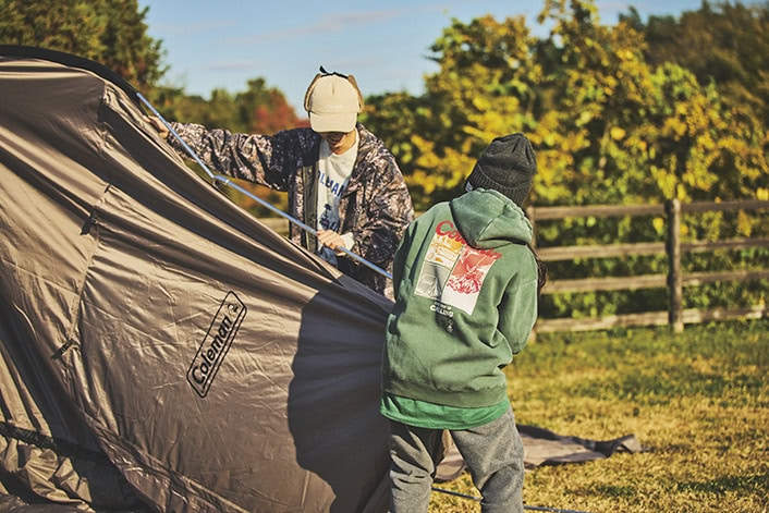 コールマンのフーディー コラージュ（グリーン）
