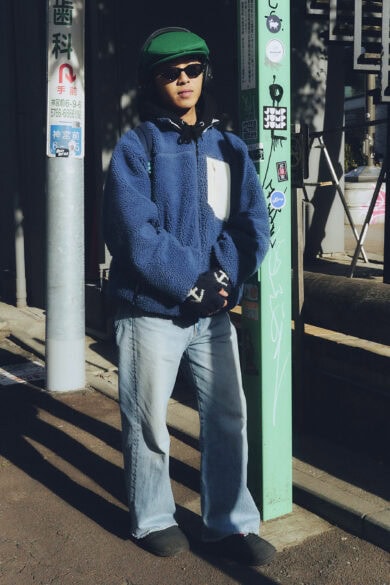 【スナップ】フリースと手袋によって「誰が見てもあったかそうな格好」が完成