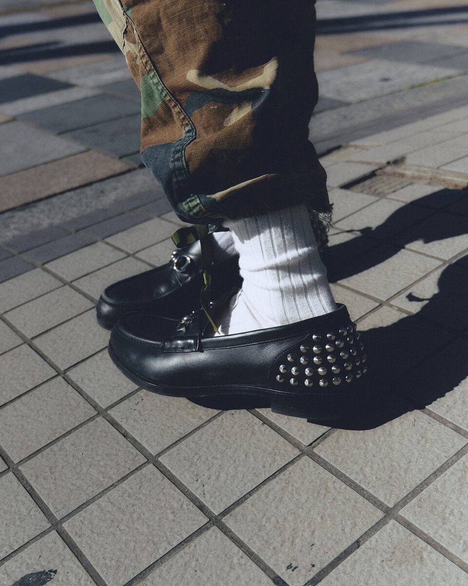 【スナップ】カモパンの白ソックス&ローファーを合わせてキレイめに