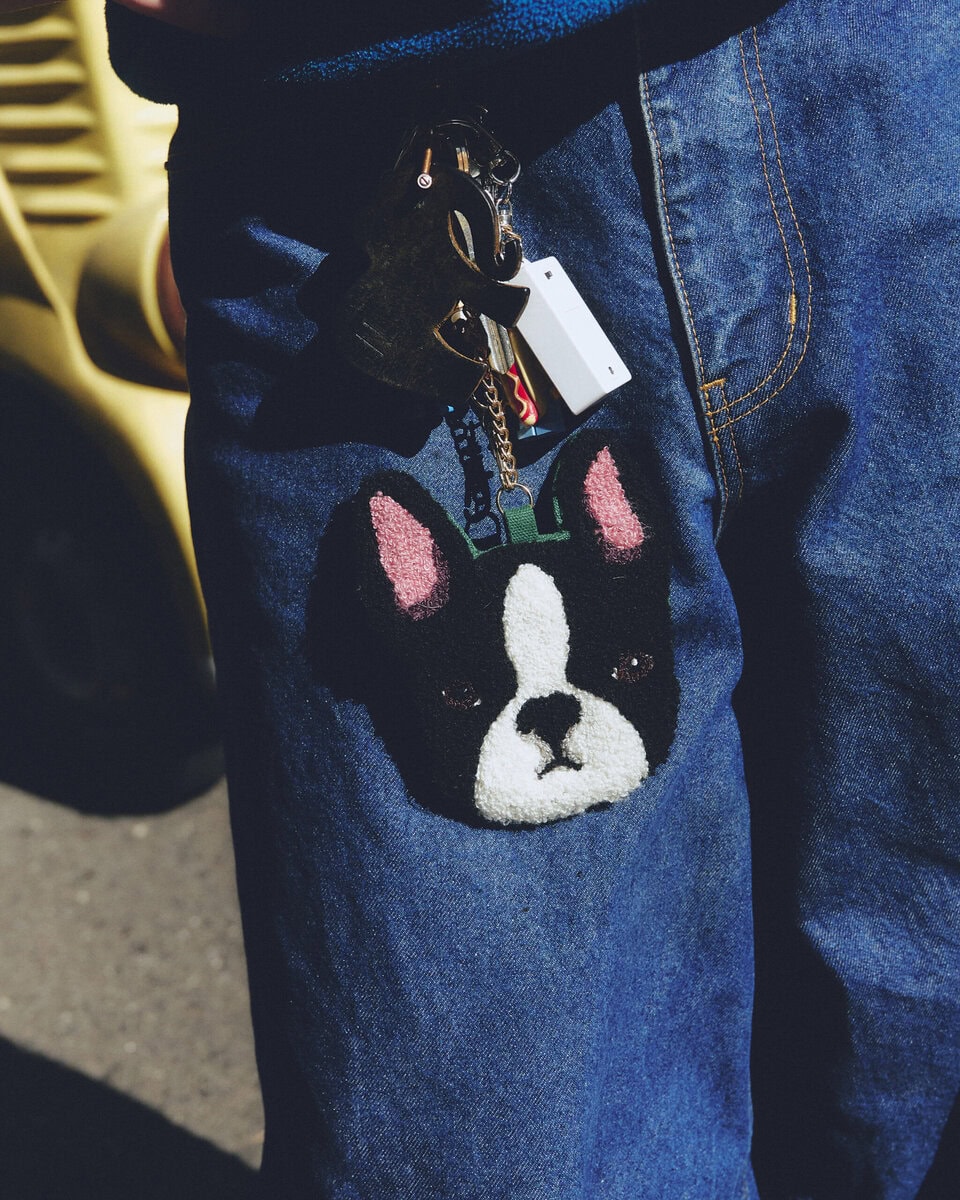 【スナップ】休日散歩スタイルはフリース＆デニムと青系統でまとめて