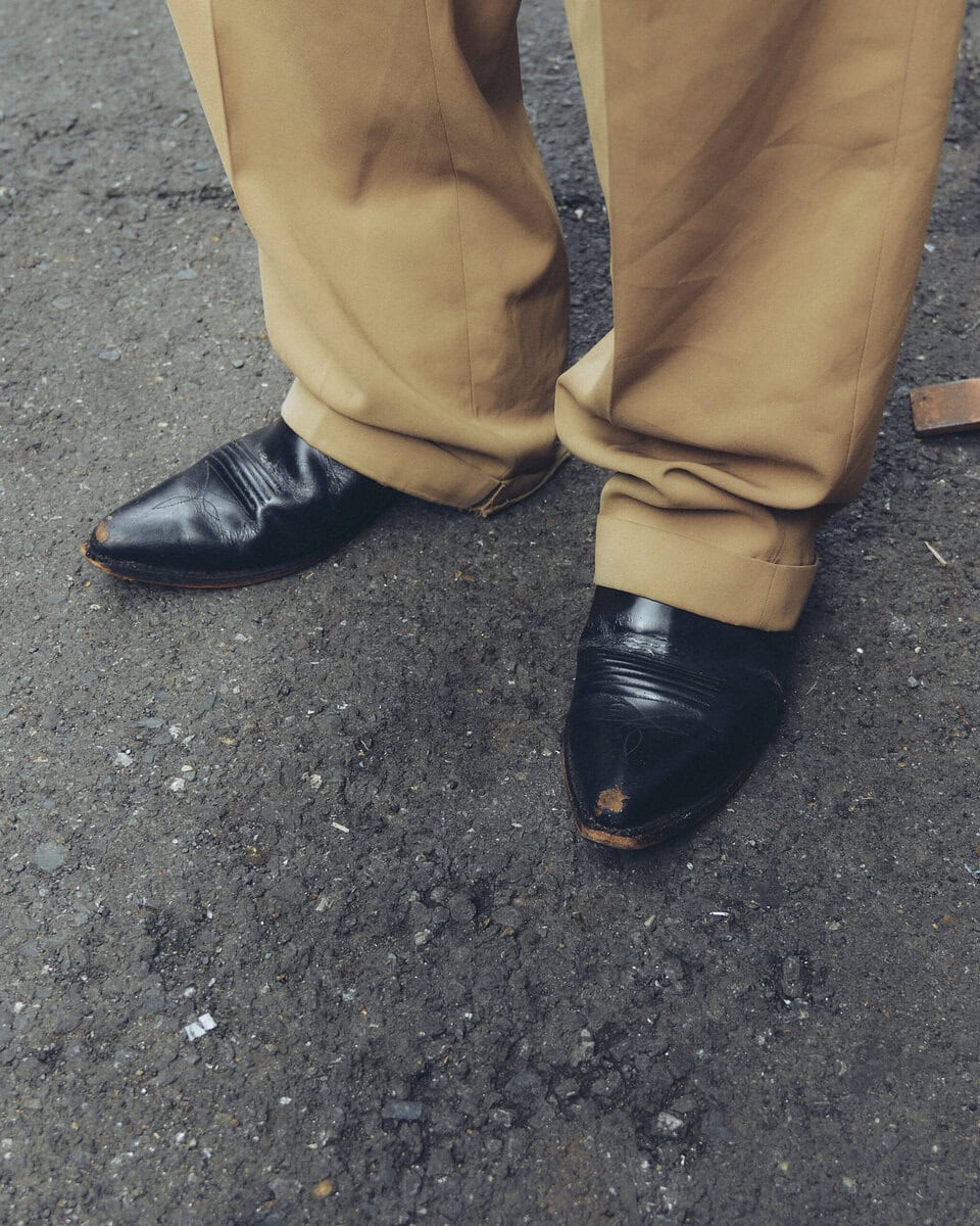 【スナップ】Leeの短丈Gジャンをインナー使いしているのが肝