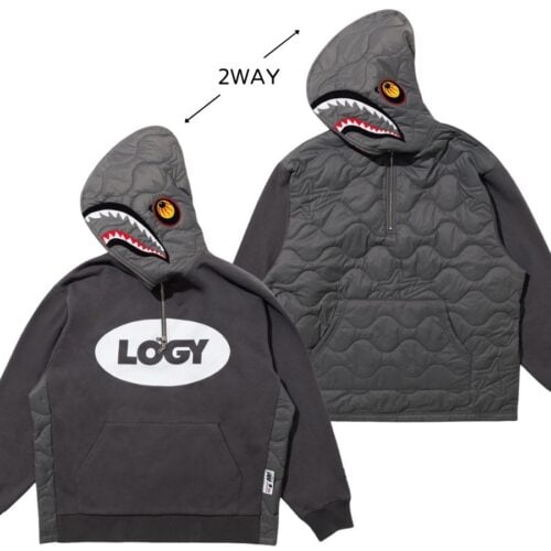 倉石一樹氏とA BATHING APE®の新コレクション／LOGY HALF ZIP SHARK PULLOVER HOODIE
